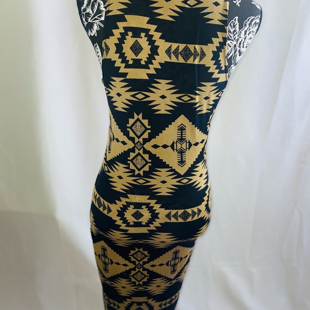 Aztec print midi dress